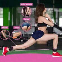 6pcs Fitness Ankle Resistance Band Set, Adjustable Ankle Straps With 3 Resistance Tubes, Portable Hip, Leg, Glute Workout Training Equipment For Home Gym - Multicolor - View 3