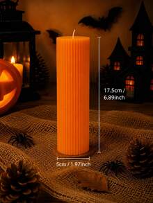 1pc European Style Orange Scented Candle, Gear Shaped, Soy Wax, 1.97 Inch Diameter, Ambient Lighting, Home Decor, Tabletop Ornament, Wedding Decoration, Holiday Party, Women's Gift, Halloween Decoration - A - View 16
