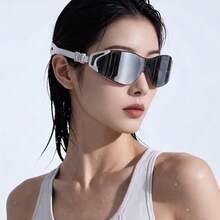 Unisex Anti-Fog Wide View Swimming Goggles For Adults, Silver - Multicolor - View 2