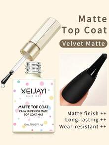 1 buah 15ml Kutek Gel Lapisan Atas Matte Transparan Tahan Lama, Hasil Akhir Mengkilap Tinggi yang Ditingkatkan dengan LED UV - Lapisan segel matte - View 12
