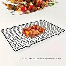 Baking Cake Cooling Rack, Bread Cooling Rack, Black Non-Stick Air Cooling, Drying Mesh, For Baking, Baking Tools, Kitchen Gadgets, Kitchen Accessories, Holiday Gift - Black - View 7
