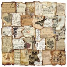 100pcs Vintage Nostalgic Paper Map Letter Pattern Stickers, Waterproof Removable Decals, Suitable For Scrapbooking, Planner, Notebook, Water Bottle, Luggage DIY Decoration - 100 Vintage Diary Stickers - View 1