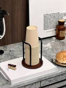 Space Saving Coffee Cup Holder PP Material Detachable Design Tea Cup & Coffee Cup Dispenser For Home Bathroom Office Table Or Coffee Bar Multifunctional Bathroom Rinse Cups Organizer Office Desk Accessories Fall Home Decor - Multicolor - View 10