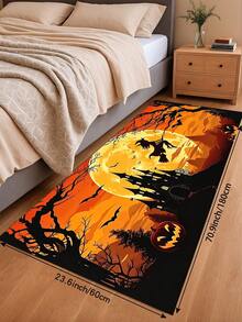 1/2pcs Halloween Witch Pattern, Vintage Diatomaceous Earth Mat, Super Absorbent, Non-Slip, Perfect For Bathroom, Kitchen And Dining Room, Quick Dry, Machine Washable, Ideal Gift For Home Decor And Bathroom Mat - Multicolor - View 11