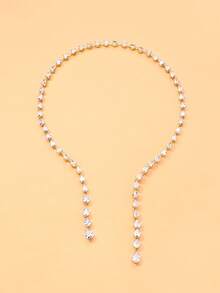 FAAABULS 1pc New Fashion Versatile Water Drop Open Collar Necklace Sexy Collarbone Chain - Geometry - View 10