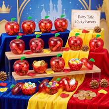 6/12/18 Pcs Appreciation Week Gifts Plastic Apple Container Bulk Red Candy Boxes Holder Thank You Gift Compatible With Apple Of Appreciation Gifts End Of Year Halloween Party Back-To-School Season Decor - View 5