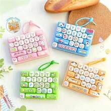 Gantungan Kunci Mainan Ujung Jari Keyboard Mini Buku Harian Hewan 26 Tombol, Mainan Pereda Stres Sensorik Klik Hewan Kartun Lucu, Mainan Tombol Pelepas Tekanan Portabel, Gantungan Tas, Hadiah Pereda Kecemasan - MultiWarna - View 2
