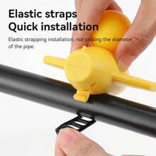 Luz Delantera para Bicicleta Yellow Duck, Luz para Ciclismo Nocturno, Ciclismo de Montaña y Carretera, Equipo de Ciclismo, Luz de Avión - Negro - Ver 3