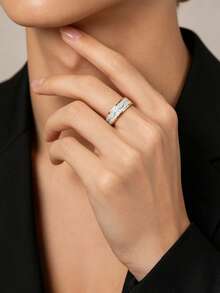 Two-Tone Matte Stainless Steel Unisex Wedding Ring, Couple Engagement Promise Ring, Premium Jewelry Gift For All Occasions - Multicolor - View 5