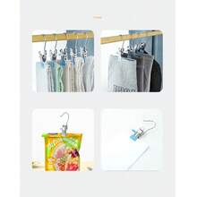 Multi-Function Clothes Hanger Hooks Strong Load-Bearing Clothes Hats Boots Storage Rack Dip-Coated Anti-Slip Damage Free Hooks/5pcs 10pcs 30pcs - Black - View 5