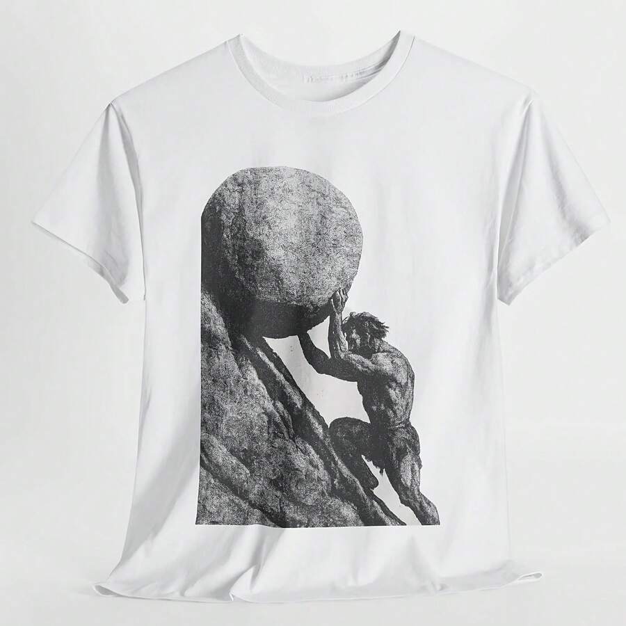 Unisex Sisyphus T-Shirt Existential Myth Graphic Tee Absurd Hero Streetwear Gift For Deep Thinkers And Philosophy Lovers - 款式 - 查看 1