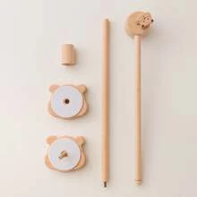 Solid Wood Baby Crib Hanging Adjustable Bracket, Newborn Bed Head Hanging Toy Support Rack, Universal Wooden Hanging Rod Accessory For Baby Bed Rails, Can Be Installed On Baby Crib Railings - Multicolor - View 4