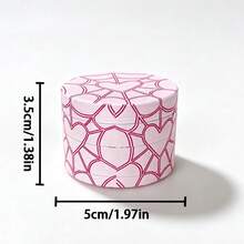 1PC Pink Heart Spider Web Pattern 50MM 4-Layer Grinder, Girly Cartoon Zinc Alloy Grinder, Highly Attractive Portable Metal Herb Grinder, Smoking Accessories - View 3