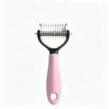 Double-Sided Bristle Pet Grooming Brush, Long Hair Dog & Cat Deshedding Comb, Easily Remove Hair Knots, Tangles And Loose Fur, Non-Slip Handle Large Pet Shedding Cleaning Tool - Multicolor - View 12