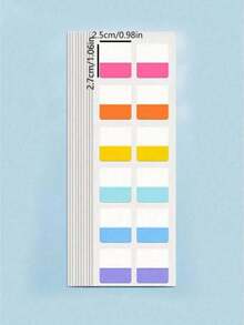 10 Hojas/120 Piezas Etiquetas de Clasificación de Índice Multifunción Translucidas de Color Fluorescente Minimalista Escribibles - Unitalla - Ver 7