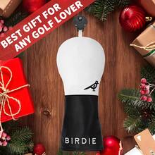 1pc Driver, Fairway, Hybrids - Little Bird Design Style Golf Club Covers - Head Covers For Golf Clubs, Driver Headcover Funny - Suitable For Male And Female Outdoor Enthusiasts, It Is A Golf Club Protective Cover Worth Having. - Black - View 3