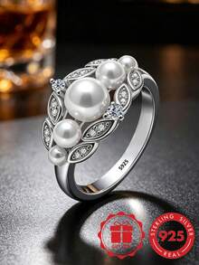 925 Sterling Silver Elegant Women's Fashion Ring, Crown Design, Natural And Versatile, Suitable For Daily Wear, Parties, Vacations, Casual Occasions, And As A Gift For Your Loved One - Silver - View 14