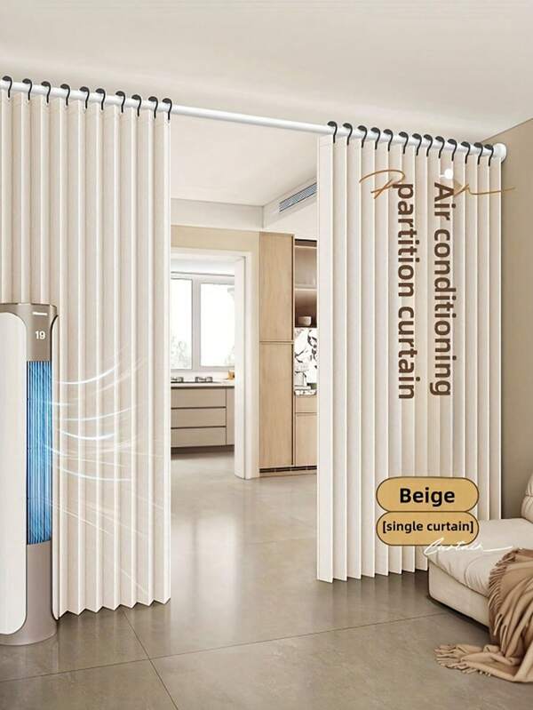 Bohemian Foldable Door Curtain, Window Curtain With Hanging Rings, Multiple Colors Available, Suitable For Living Room, Bedroom, Kitchen Space Partitioning And Room Decoration