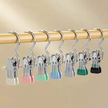 Multi-Function Clothes Hanger Hooks Strong Load-Bearing Clothes Hats Boots Storage Rack Dip-Coated Anti-Slip Damage Free Hooks/5pcs 10pcs 30pcs - Black - View 1