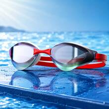 Swim Goggles Men Women Electroplated Anti Fog Mirrored Lens Earplug Plano Pool - Multicolor - View 10