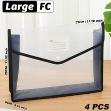 A4/B5/FC Back-To-School Must-Have | Transparent Snap-Button Expanding File Bag,Multi-Color Durable PP Accordion Pocket,Lightweight Waterproof Organizer For Students&Office,Cute Stationery Storage For Campus,Daily Commute, Study Group,Travel - Landscape - View 45