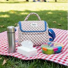 1pc Floral Quilted Children's Handbag, Cute Storage Bag For Girls, Crossbody Bag For Travel And Daily Essentials, Portable Storage Bag, Outdoor Travel Snack Bag - Multicolor - View 2