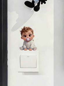 1pc, Multi-Style, Children's Room Cartoon Decorative Wall Sticker, Children's Early Education Educational, Children Reading Together, Reading And Learning, Big Tree Letters, Baby Switch Sticker, PVC Self-Adhesive Removable Wall Sticker, Suitable For Bedroom, Living Room, Study, Classroom, Nursery, Home Wall Decoration, Etc. - Multicolor - View 12