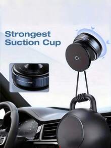 Magnetic Car Phone Holder Mount 360 Free Rotation Adjustable Magnetic Car Mount Suitable For Car And Live Home MagSafe Phone Holder Driving Navigation Road Trip Must Haves Flight Travel Compatible With All Smartphones Back To School Day - A - View 9