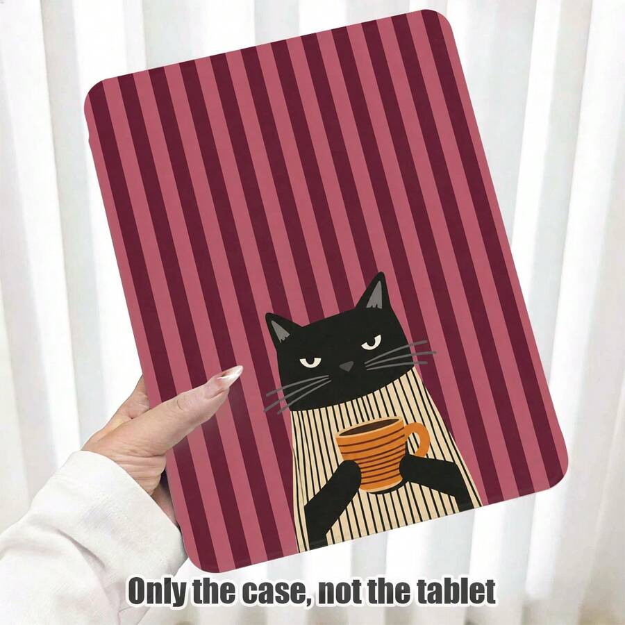 Striped, Cat And Other Pattern Painted Effect Tablet Protective Case, Built-In Pen Slot, With Stand, Suitable For Honor 8/9/10/X8/X8A/X9/X8Pro/X9Pro And Other Models/ MatePad Se 11 Inch/MatePad 11 Inch/11.5 Inch, MatePad Pro, Apple 10th/11th Generation 2025 (A16), Galaxy Tab A7/A9 And Other Popular Models - Style 22 - View 1