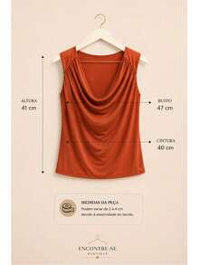 Blusa Elegante Feminina  Simples Drapeado Enrugado Nó Regata Gola Boba Casual Chic Moda Blusa Romantica - Preto - Visão 7