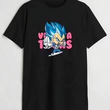 Chibi Cartoon T-Shirt, Casual Summer Cotton Streetwear, Cool Anime Design For Men. - 款式 - 查看 1