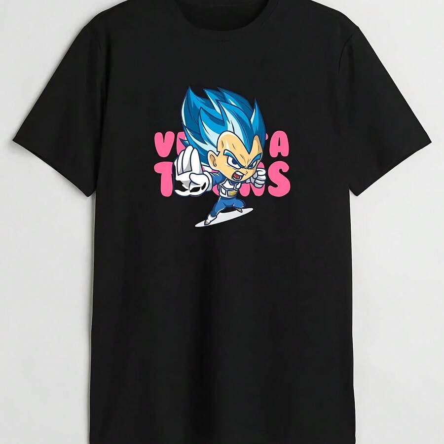 Chibi Cartoon T-Shirt, Casual Summer Cotton Streetwear, Cool Anime Design For Men. - 款式 - 查看 1