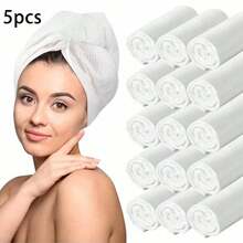 Women's Disposable Quick-Dry Absorbent Towel Cap - Super Absorbent Twist-On Headwrap, Suitable For Long Curly And Thick Hair, Essential For Home And Travel, Anti-Frizz Design, Easy To Wrap Hair, Quick-Dry, Suitable For All Hair Types, Portable Travel Pack, Beach Essential, Back To School Season Favorite - White - View 7
