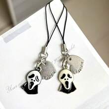 1/2pcs Gothic Halloween Phone Chain Pendant, Can Be Used As Keychain Or Earphone Charm - Multicolor - View 10