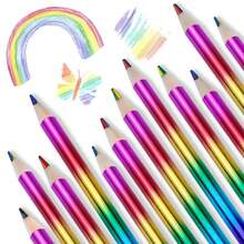 Rainbow Gradient 4-In-1 Magic Colored Pencils, Colorful Doodle And Painting Wooden Pencils, Suitable For Ages 14+, Wooden Material, Drawing And Writing Art Supplies - For Professional Art Use - A - View 3