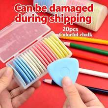 10pcs Macaron Triangle Chalk, Smooth Powder Texture, Comes With Storage Box For Easy Organization, Clear Lines For Sewing And Cutting, Essential Accessory For Fabric Crafts And Clothing Alterations, Suitable For Personal Use Or As A Gift For Handmade Enthusiasts - Multicolor - View 10