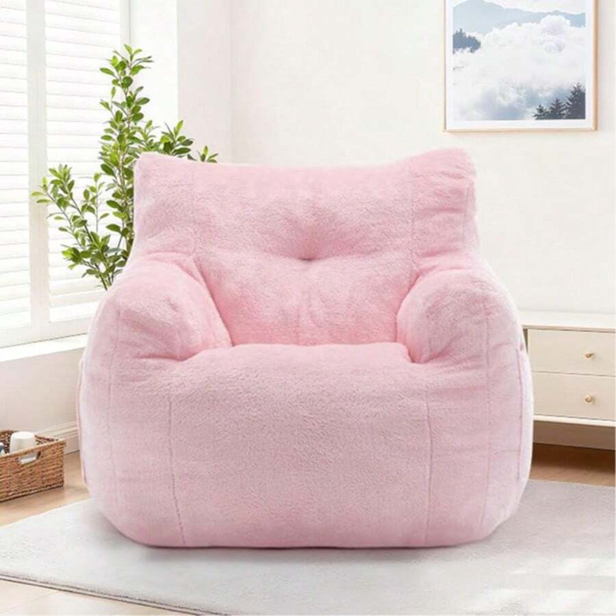 Bean Bag Chair , Small Comfy Beanbag Lounge Floor Sofa Reading Chair With Armrests, Mini Cloud Sofa For Living Room, Bedroom And Game Rooms, Plush Chair With Memory Foam Pink - Pink - View 1