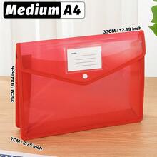 A4/B5/FC Back-To-School Must-Have | Transparent Snap-Button Expanding File Bag,Multi-Color Durable PP Accordion Pocket,Lightweight Waterproof Organizer For Students&Office,Cute Stationery Storage For Campus,Daily Commute, Study Group,Travel - Landscape - View 8