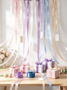 10 Rolls/1 Roll 25 Yards/Rolls 1cm Width Satin Ribbon Braided Thin Tape Gift Wrapping Cake …Packaging Material Bowknot Ribbon Valentine - 25-yard 1cm Ribbon - View 10