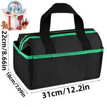 Upgraded (35.81 Cm) Tool Bag Organizer - No Tools Included, 14.1 Inch Toolbox, Multi-Compartment And Pocket Design, Zipper Closure - Thickened Structure, Suitable For Electricians, Plumbers, Daily Repairs, Industrial And Home Renovation,Travel Essential - Multicolor - View 4