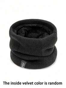 Knitted Neck Warmer Scarf With Fleece Lining, Unisex Hooded Neck Warm, Suitable For Cycling And Neck Support - Multicolor - View 12