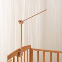 Solid Wood Baby Crib Hanging Adjustable Bracket, Newborn Bed Head Hanging Toy Support Rack, Universal Wooden Hanging Rod Accessory For Baby Bed Rails, Can Be Installed On Baby Crib Railings - Multicolor - View 10