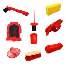 8pcs Horse Grooming Tools Set, Horse Brush, Comb, Hoof Pick, Equestrian Horse Fur Care Cleaning & Grooming Stable Wash Tools - 8-piece Horse Grooming Kit - View 9