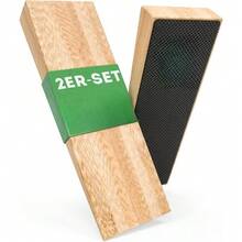 Pack Of 2 Wedge-Shaped Floor Door Stoppers Combining Wooden Casing And Rubber Bottom. No Drilling Required For Placement, Wedged Structure Fixes Doors Steadily And Restricts Unwanted Door Swinging Indoors. - 2pcs - View 7