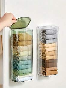 Wall-Mounted Under-Cabinet Storage Box, Multi-Compartment Underwear Bra Socks Organizer, Hanging Storage For Closet Bedroom Dorm, Clothing Storage, Storage Room Decor, Bathroom Decor, Home Decor, Back To School, Kitchen Essentials - Multicolor - View 2