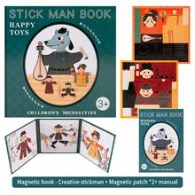 Cartoon Colorful Illustration Tri-Fold Large Layout Design, Multiple Styles Available For Free Assembly And Matching, Reusable Sticky, Toddler Focus And Cognitive Game, Home Early Education, Travel Entertainment, Children's Birthday Gift - Multicolor - View 19