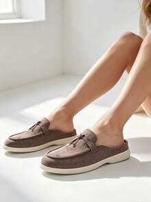 Men's Casual Shoes Suede Loafers Classic British Style Lightweight Soft Flat Shoes - Brown - View 6