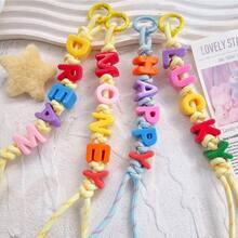 Large Hole Acrylic Letter Beads (Random Color), Suitable For DIY Letters, Phone Chains, Keychains, Smooth Large Hole, Easy To String For Handmade Crafts, Holiday Gifts, Birthday Gifts, Graduation Gifts - 1 Set - View 3