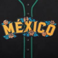 Unisex Mexico Baseball Jersey Our Lady Of Guadalupe 3D Print Stitching Button Front Short Sleeve Baseball Shirt - Black - View 6