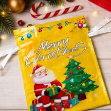 8pcs/1set Holiday Drawstring Gift Bags, Christmas Foil Gift Wrapping Bags, Suitable For Christmas Gifts, Party Favors - View 6